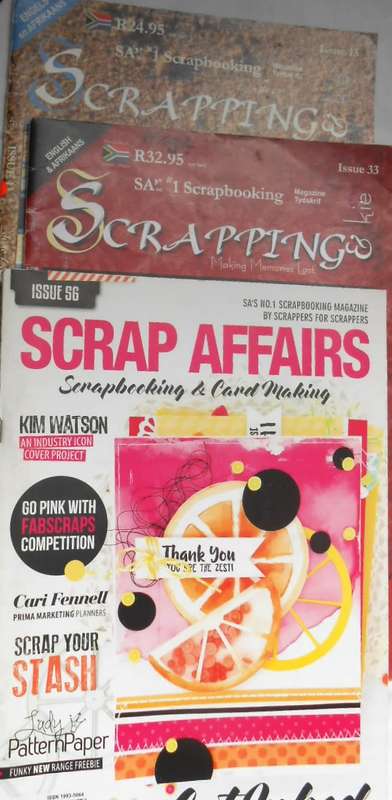 SCRAPPING -  THREE DIFFERENT MAGAZINES