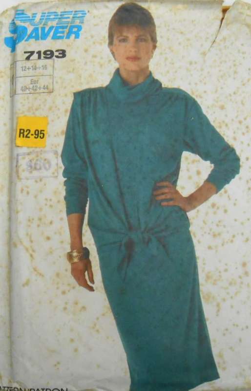 SIMPLICITY 7193 PULLOVER DRESS & VEST SIZE 10-12-14 COMPLETE-UNCUT-F/FOLDED