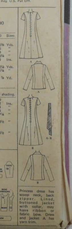VINTAGE McCALLS 3386 DRESS & JACKET SIZE 14 BUST 36 COMPLETE-UNCUT-F/FOLDED-ZIPLOC