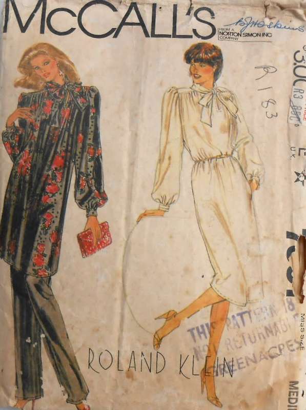 McCALLS 7331 DRESS-TUNIC-PANTS SIZE MEDIUM 12-14 COMPLETE-ZIPLOC