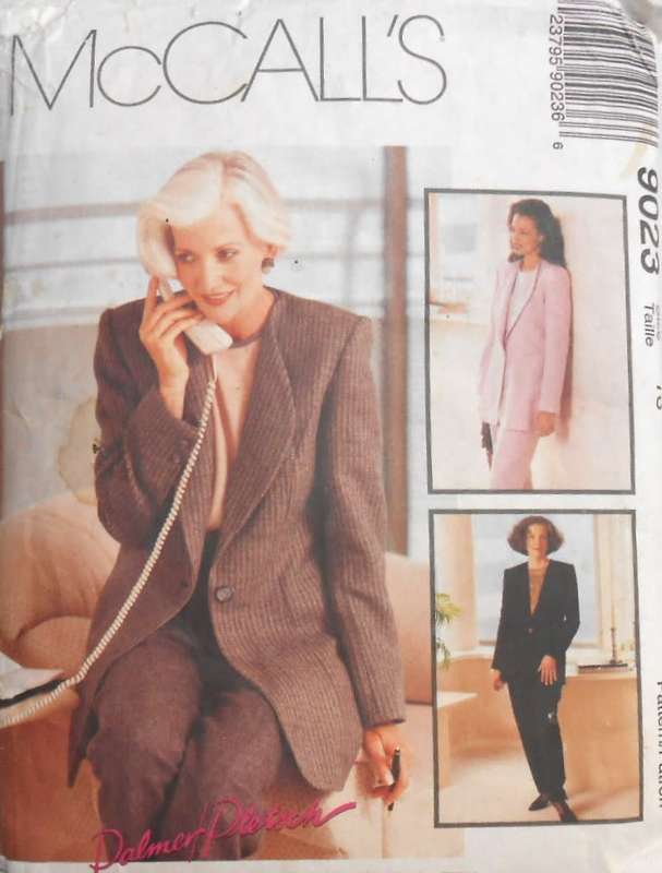 McCALLS 9023 LINED JACKET-TOP-PANTS SIZE 16 COMPLETE-MOSTLY UNCUT