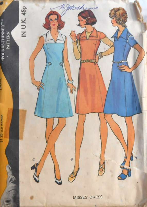 McCALLS 3567 DRESS SIZE 14 BUST 36 COMPLETE-ZIPLOC
