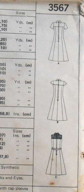 McCALLS 3567 DRESS SIZE 14 BUST 36 COMPLETE-ZIPLOC
