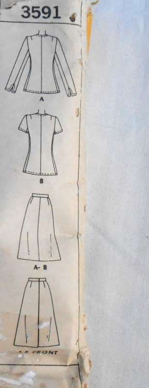 McCALLS 3591 SUIT SIZE 14 BUST 36 COMPLETE-ZIPLOC