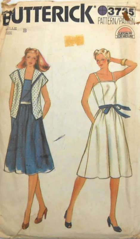 BUTTERICK 3735 JACKET & DRESS SIZE 12-14-16 COMPLETE-PART CUT 12/14 ZIPLOC