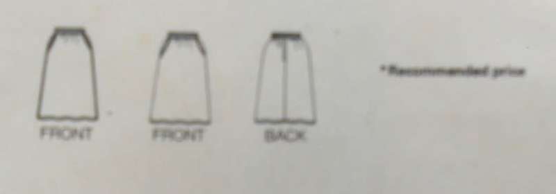 BUTTERICK 3922 A-LINE SKIRT SIZE 14 COMPLETE-UNCUT-F/FOLDED
