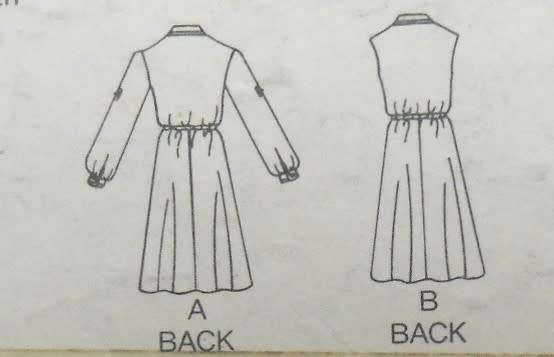 BUTTERICK 4202 LOOSE FITTING DRESS SIZE 10-12-14 COMPLETE-CUT TO 16