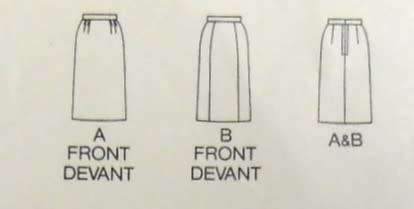 BUTTERICK 5272 STRAIGHT SKIRT SIZE 6-8-10 COMPLETE