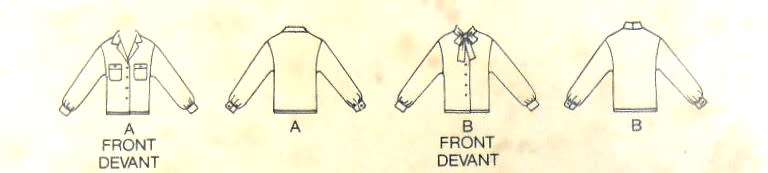 BUTTERICK 5339 LOOSE FITTING BLOUSE SIZE 8-10-12 COMPLETE-UNCUT-F/FOLDED-ZIPLOC