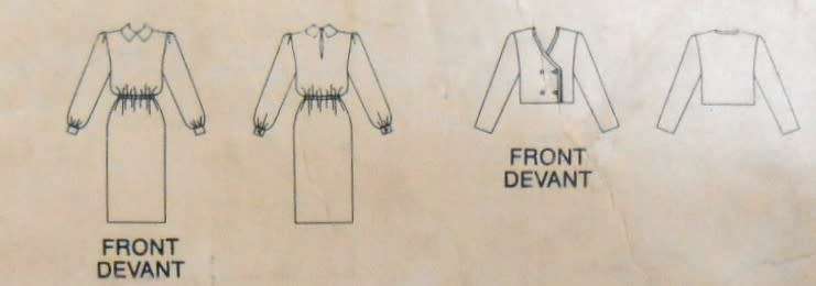 BUTTERICK 5432 DOUBLE BREASTED SHORT JACKET & DRESS SIZE 14-16-18 SEE LISTING-ZIPLOC