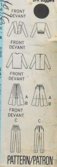 BUTTERICK 5709 JACKET-TOP-SPLITSKIRT-PANTS SIZE 12-14-16 COMPLETE-CUT TO 16-ZIPLOC