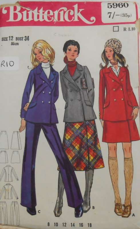 BUTTERICK 5852 PINAFORE & PANTS SIZE 14 BUST 36 COMPLETE