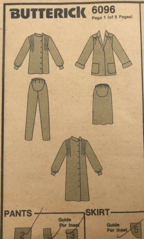 BUTTERICK 6096 JACKET-DRESS-TOP-PANTS SIZE 14 COMPLETE--ZIPLOC