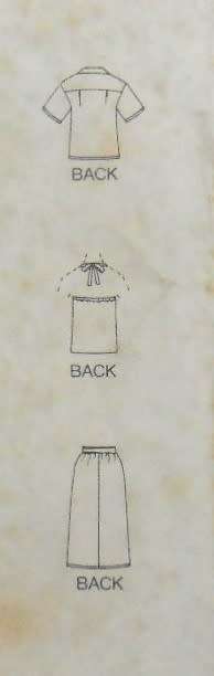 BUTTERICK 6581 SHIRT-CAMISOLE-SKIRT SIZE 12-COMPLETE-ZIPLOC