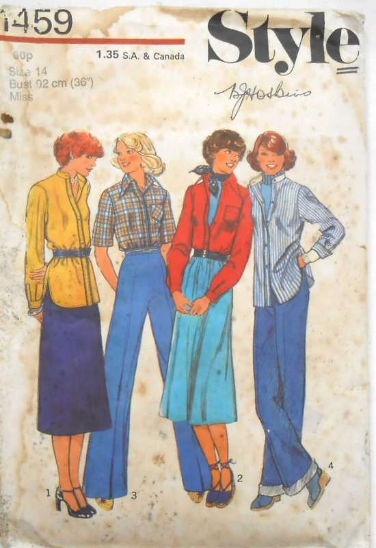 STYLE 1459 SET OF SHIRTS SIZE 14 BUST 92 CM - THE CUFF PATTERN-H  IS NOT SUPPLIED-ZIPLOC