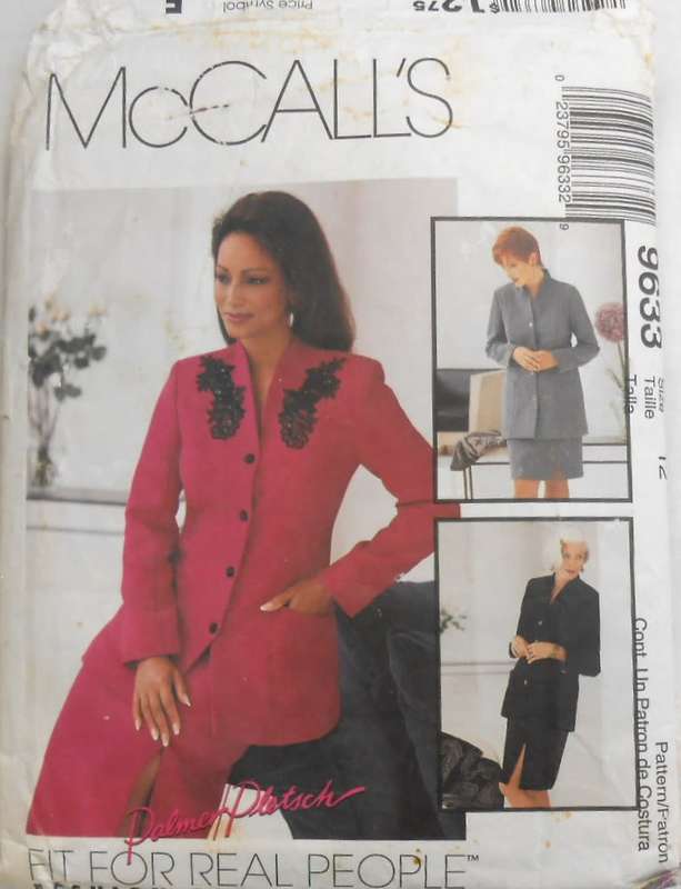 McCALLS 9633 LINED JACKET-LINED SKIRT SIZE 12 COMPLETE-UNCUT-F/FOLDED