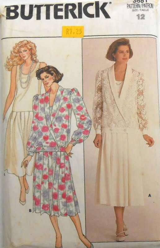 BUTTERICK 3681 JACKET & DRESS SIZE 12 COMPLETE