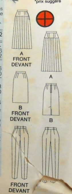 BUTTERICK 5758 SKIRT & PANTS SIZE 12 - PART CUT