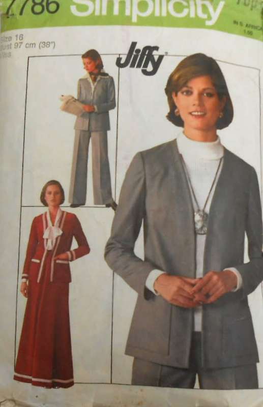 SIMPLICITY 7786 SKIRT-PANTS-UNLINED JACKET SIZE 16 BUST 97 CM SEE LISTING