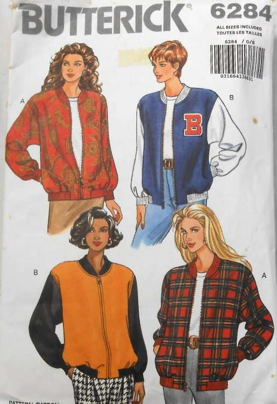 BUTTERICK 6284 CASUAL JACKET SIZE 6-22 COMPLETE-CUT TO 22-SEE LISTING