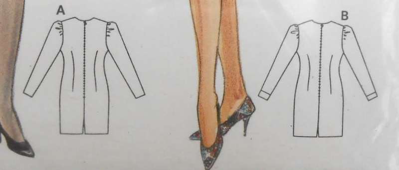 BURDA 4828 LONG SLEEVE DRESS SIZES 10-20 COMPLETE