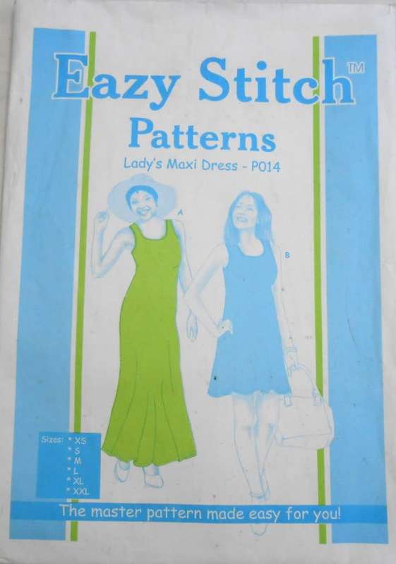 EASY STITCH PATTERNS P 014 LADY MAXI DRESS  SIZE XS-XXL  COMPLETE - CUT TO XXL