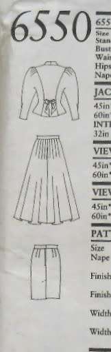 NEW LOOK PATTERNS 6550 SWEETHEART NECK TOP+TIEBACK-WIDE/STRAIGHT SKIRT SIZE 6-18 COMPLETE-UNCUT-F/F