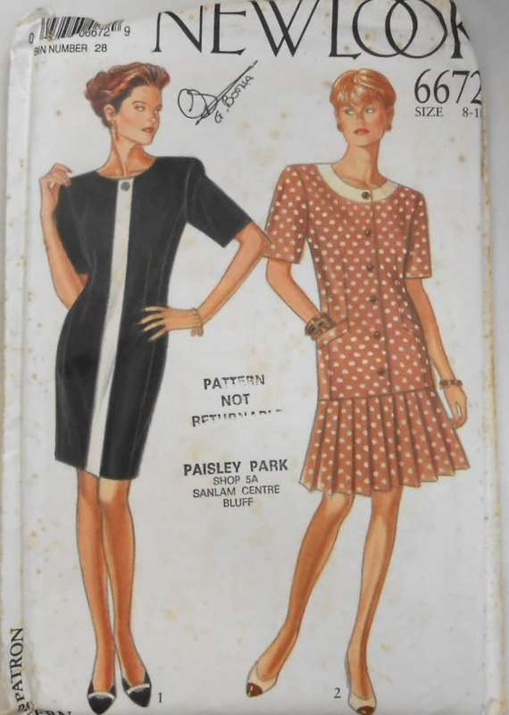 NEW LOOK PATTERNS 6672 TAILORED DRESS SIZE 8-18-COMPLETE-CUT TO 18