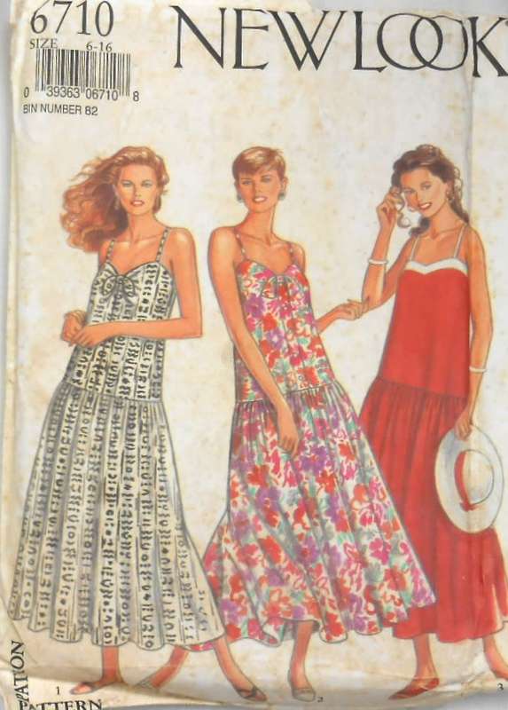 NEW LOOK PATTERNS 6710 HIPSTER SUNDRESS SIZE  6-16-COMPLETE-UNCUT-F/FOLDED