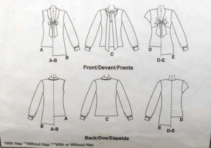 McCALLS M4591 SET OF BLOUSES SIZE 14-16-18-20 COMPLETE-CUT TO SIZE 14