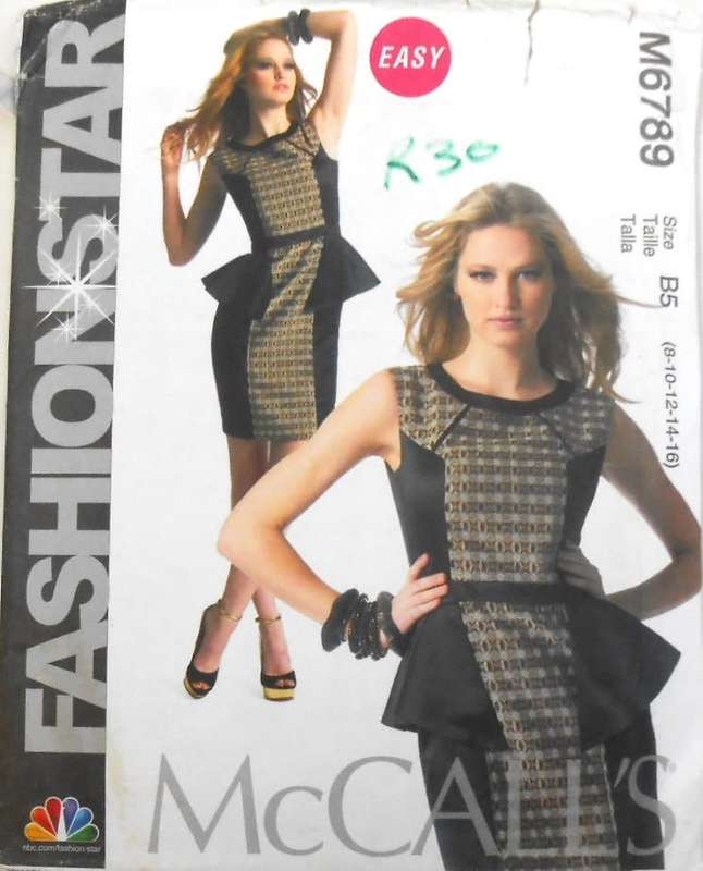 McCALLS M6789 FITTED LINED DRESS SIZE 8-10-12-14-16 COMPLETE-UNCUT-F/FOLDED