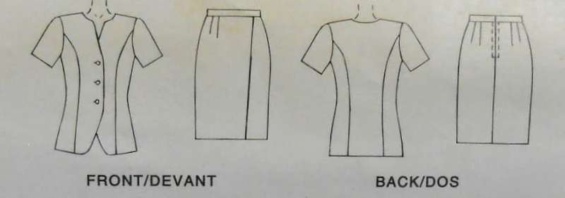 McCALLS 8025 UNLINED JACKET-SKIRT SIZE 8-10-12-14 COMPLETE-UNCUT-F/FOLDED