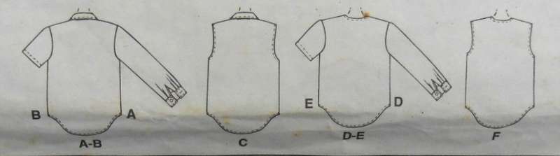 McCALLS 8620 SHIRTS SIZE 8-10-12 - NO SEWING INSTRUCTIONS