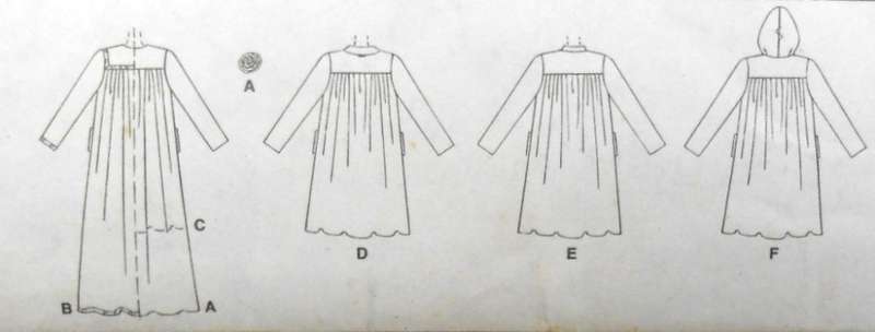 McCALLS 9049 ROBE (NIGHTGOWN) IN 2 LENGTHS SIZES-M-L (8-18) COMPLETE-UNCUT-F/FOLDED