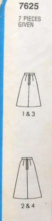 SIMPLICITY 7625 SKIRTS IN 2 LENGTHS SIZE 16 WAIST 76CM COMPLETE-UNCUT