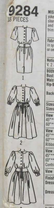 SIMPLICITY 9284 DRESS IN 2 LENGTHS SIZE 6-14 COMPLETE-ZIPLOC