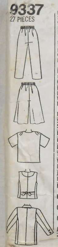 SIMPLICITY 9337 PULL ON PANTS-CULOTTES-TOP-WAISTCOAT-UNLINED JACKET SIZE 8-14 COMPLETE-UNCUT TO 14