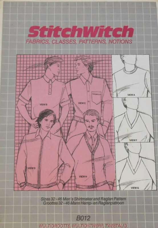 STITCHWITCH B012 MENS SHIRTMAKER & RAGLAN PATTERN SIZE 32-46