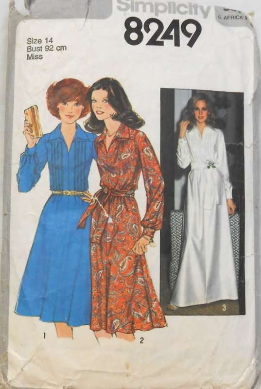 SIMPLICITY 8249 DRESS IN 2 LENGTHS-SIZE 14 BUST 92 CM COMPLETE
