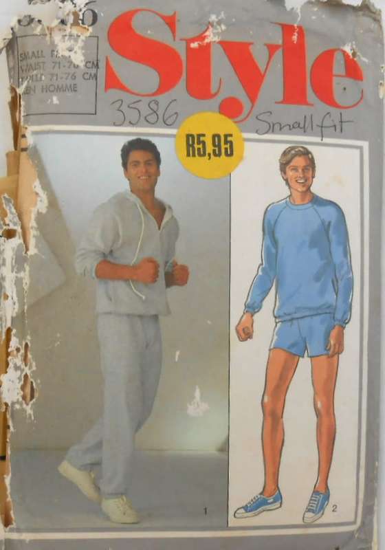 STYLE 3586 MENS TRACKSUIT JACKET-PULLOVER TOP-PANTS-SHORTS SIZE SMALL 24/6 WAIST 71 - 76 CM COMPLETE