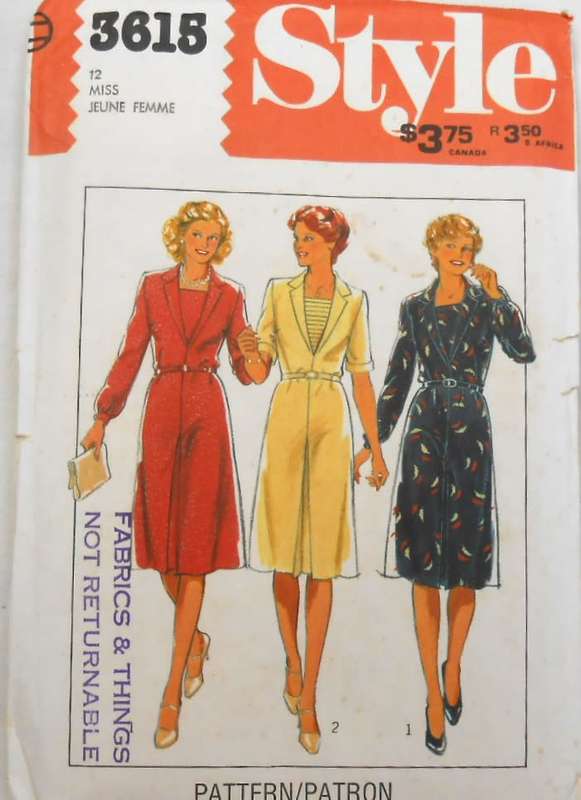 STYLE 3615 LADIES DRESS SIZE 12 COMPLETE