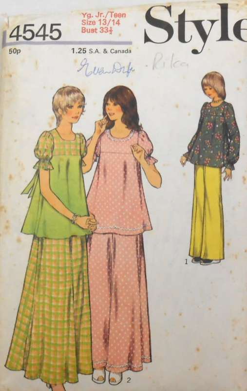 VINTAGE STYLE 4545 TOP-SKIRT PANTS SIZE 13/14 BUST 33 /2 COMPLETE