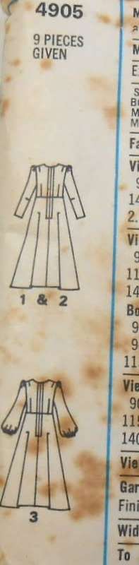 VINTAGE STYLE 4905 STUNNING DRESS WITH WAISTLINE SEAM SIZE 18 BUST 102 CM COMPLETE