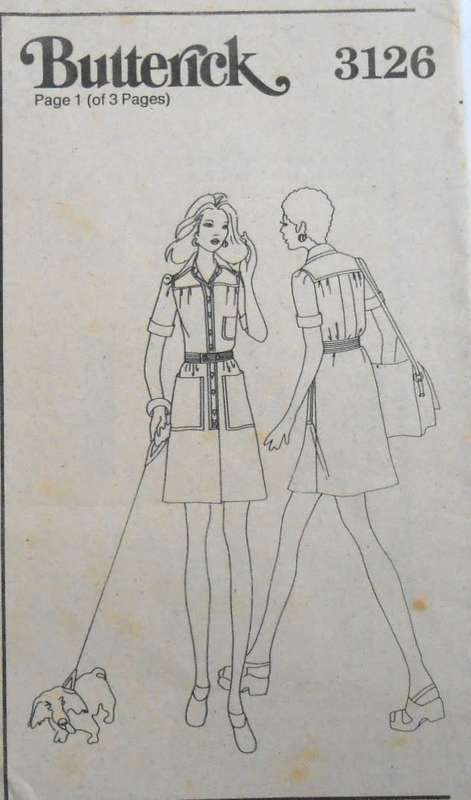 BUTTERICK 3126 DRESS-SIZE 8- BUST 31 1/2 COMPLETE