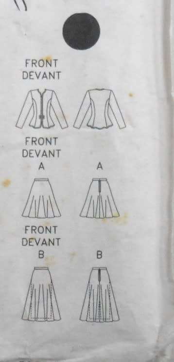 BUTTERICK 3429 TOP & SKIRT SIZE 12-14-16 COMPLETE-UNCUT-F/FOLDED