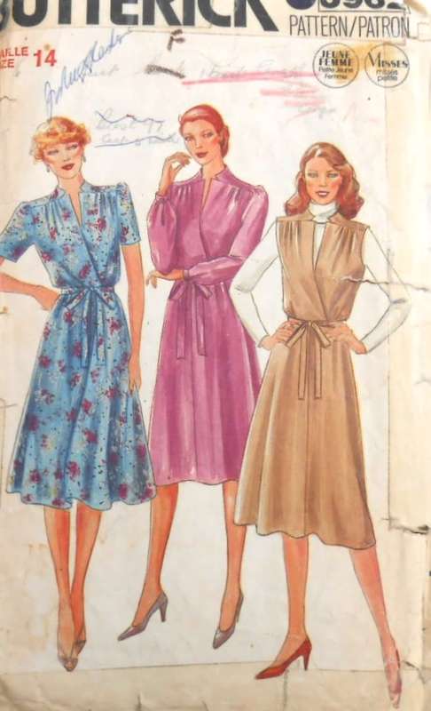 BUTTERICK 3962 DRESS-PINAFORE-BELT SIZE 14 -SEE LISTING