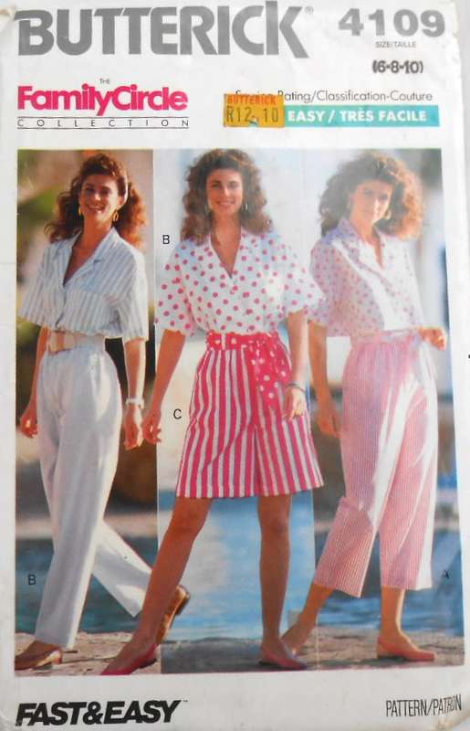 BUTTERICK 4109 SKIRT ONLY SIZE 6-8-10 NO PANTS OR SHORTS PATTERN