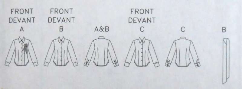 BUTTERICK B4609 LADIES SHIRT SIZE 8-10-12-14 COMPLETE-CUT TO 14