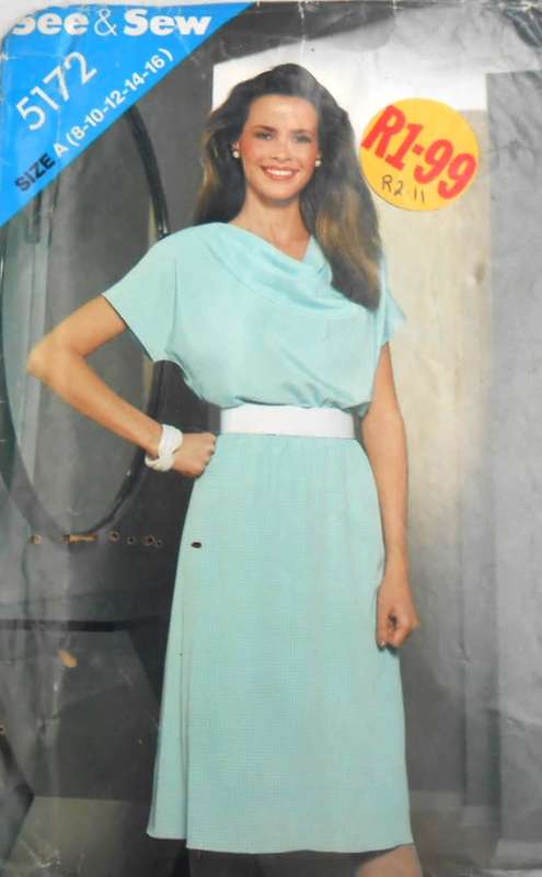 BUTTERICK 5172 LOOSE FITTING PULLOVER A LINE DRESS SIZE 8-10-12-14-16 COMPLETE-CUT TO 16