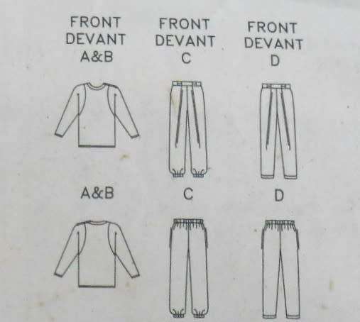 BUTTERICK 5733 KIDS UNISEX TOP & WTAP WAIST PANTS-SIZE 7-8-10 YEARS COMPLETE-UNCUT-F/FOLDED